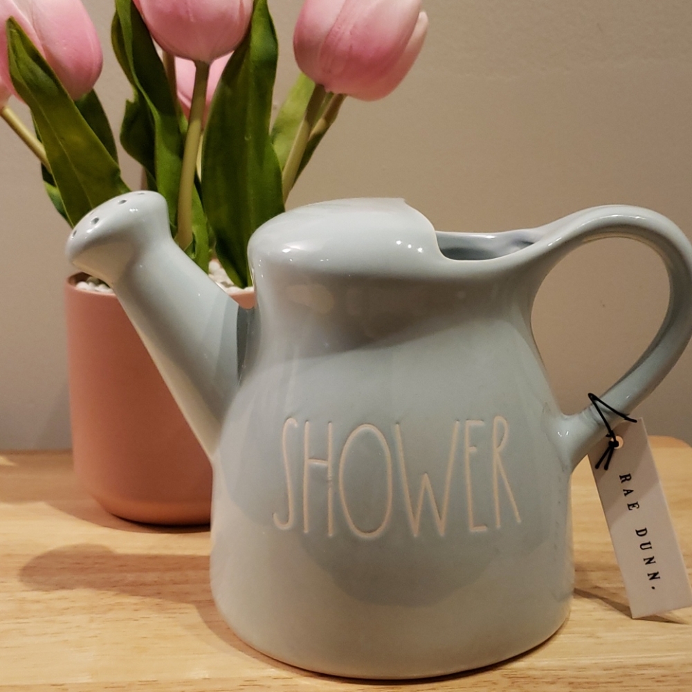 Rae dunn SHOWER Light Blue  Watering Can